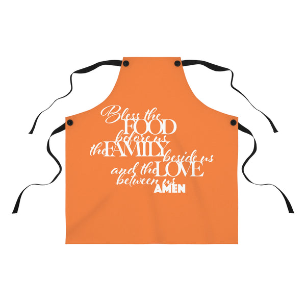 Christian Bless the Food Family Apron – Prayerful Kitchen Apron
