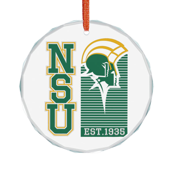 NSU Glass Ornament – College Logo Holiday Decoration (Est. 1935)