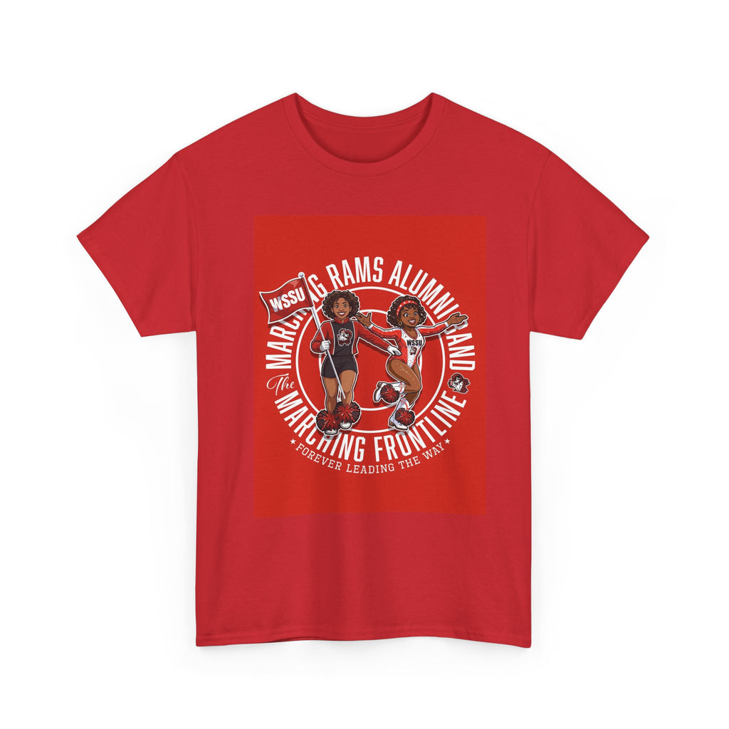 Marching Band Alumni T‑Shirt — 'Rams Alumni' Retro Marching Frontline Tee