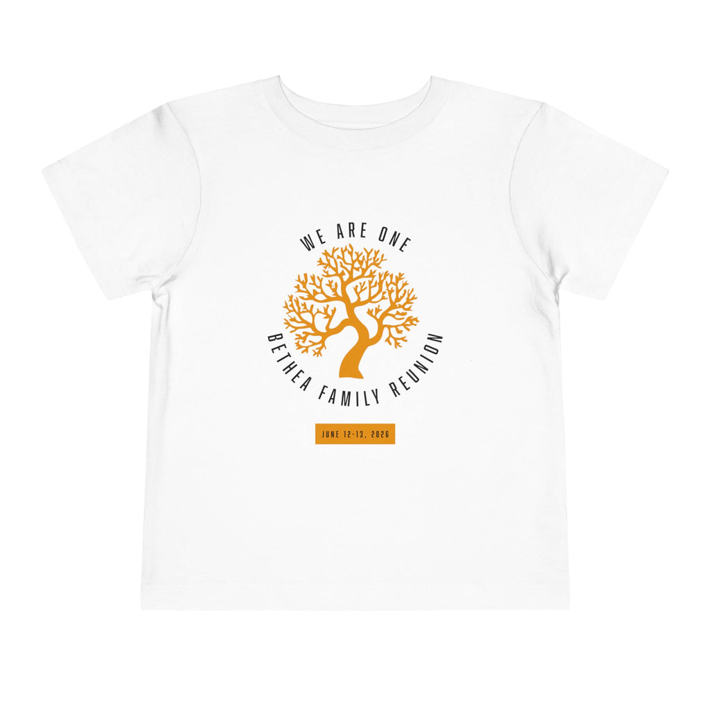 Toddler Tee — "We Are One" Family Reunion Tree Shirt (Custom Date)