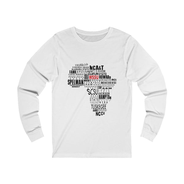 UNISEX HBCU PRIDE WHITE LONG SLEEVE TEE