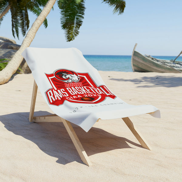 CIAA 2023 WSSU MENS BASKETBALL CHAMPS COMMEMORATIVE WHITE BEACH TOWEL