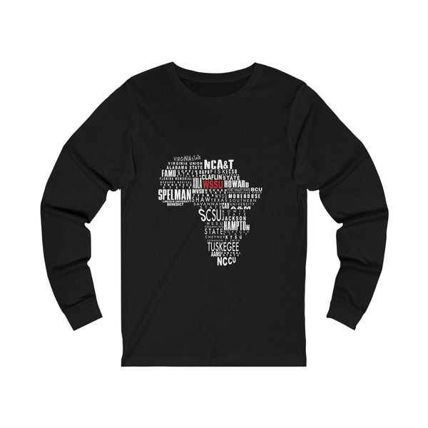 UNISEX HBCU PRIDE BLACK LONG SLEEVE TEE